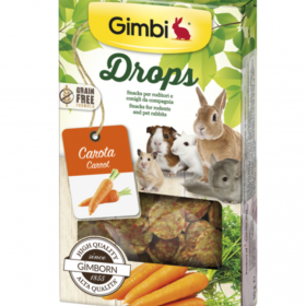 Лакомство за гризачи GIMBI DROPS WITH CARROT 50гр. с морков